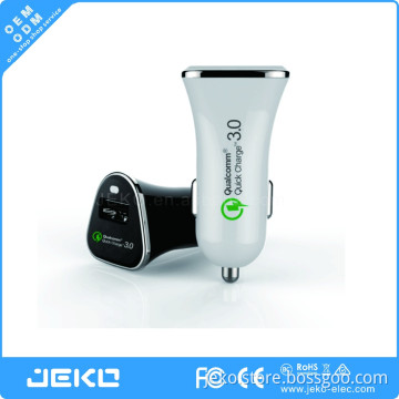 High quality nice design QC3.0 2USB fast car charger for smart phones